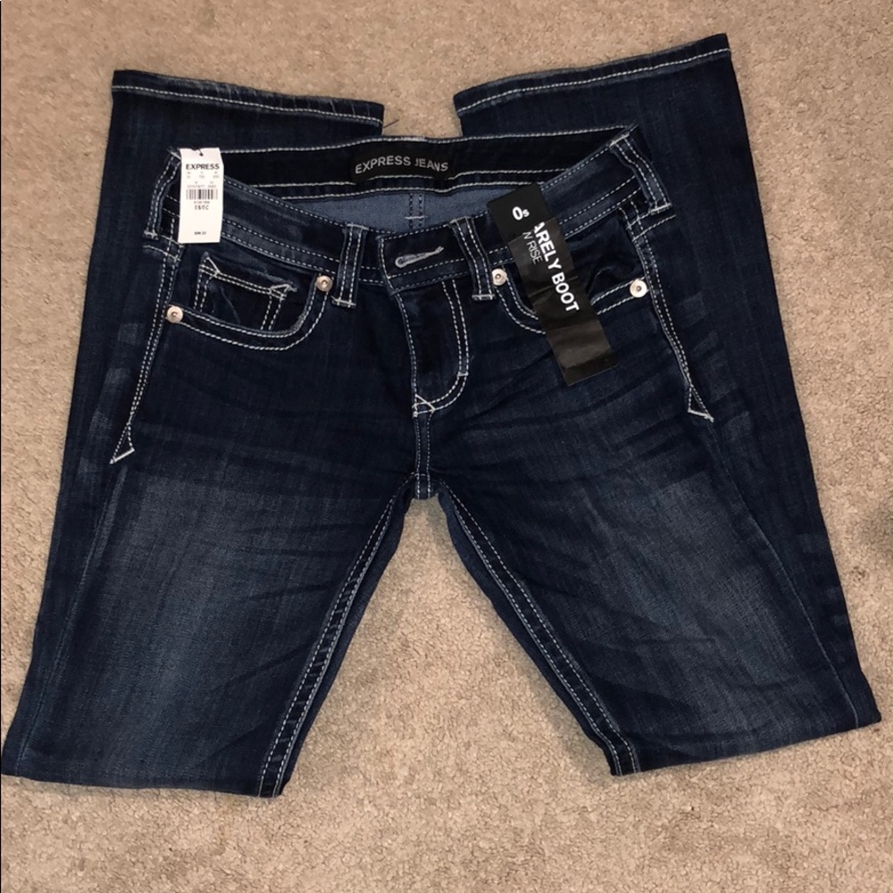 Express Barely Boot Low Rise Jeans Size 0S NWT